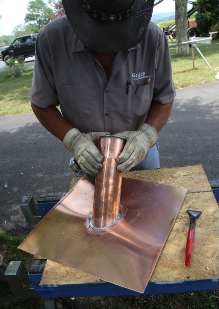 copper pipe flashing