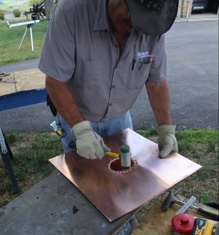 copper pipe flashing