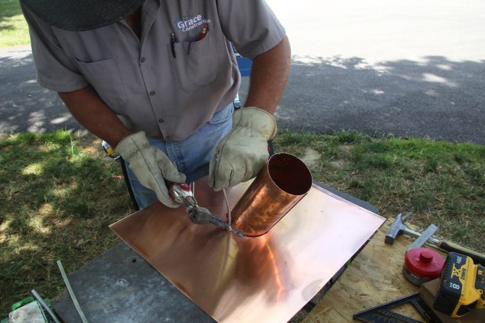 copper pipe flashing