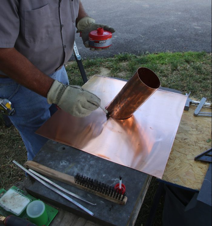 copper pipe flashing