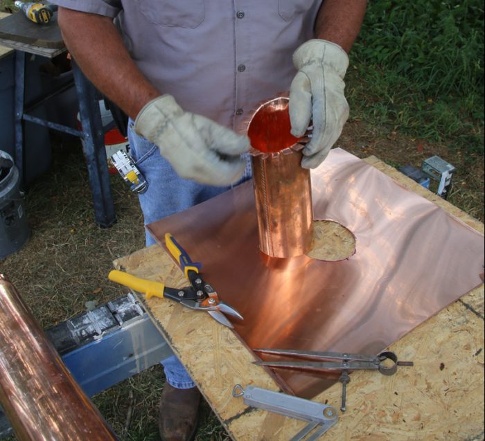 copper pipe flashing