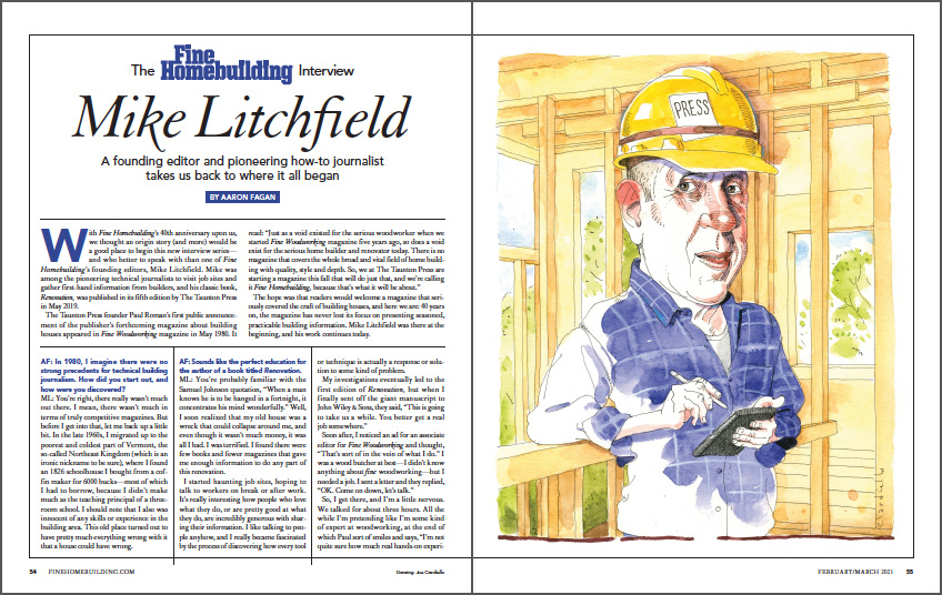 The Fine Homebuilding Interview: Mike Litchfield spread