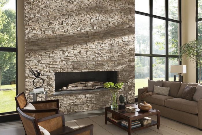 Stacked Stone Dry Creek Interior Fireplace