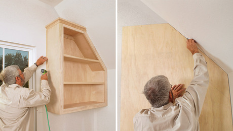 odd-shaped cabinets