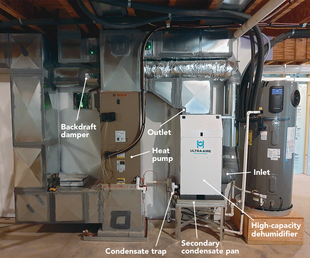 Tie in to HVAC for whole-house dehumidification