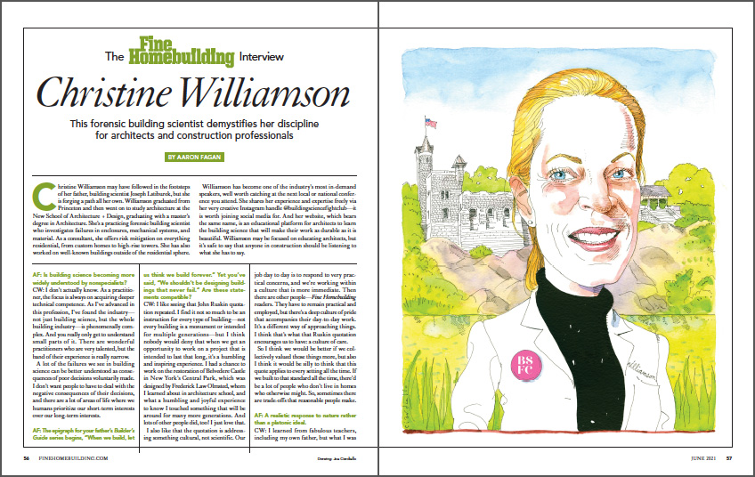 The Fine Homebuilding Interview: Christine Williamson spread