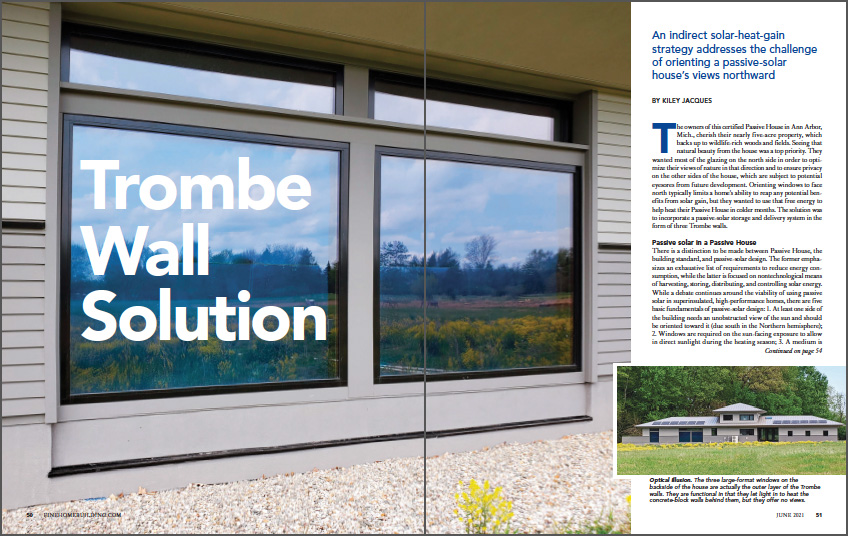 Trombe Wall Solution spread