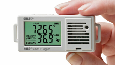 OnSet HOBO, UX100-003 Temperature/relative humidity data logger, $90