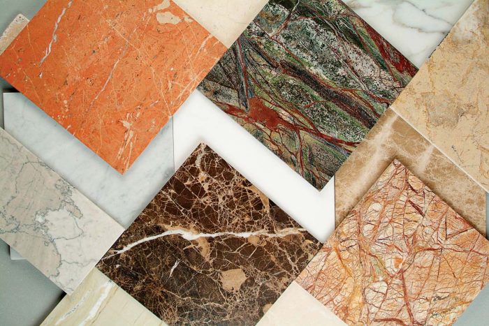 The color variations among different marbles offer you many options in design.