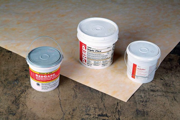 Antifracture and waterproofing membranes are available in paste and sheet types. They add to the cost of your installation but pay off in the long run by protecting the tiled surface.
