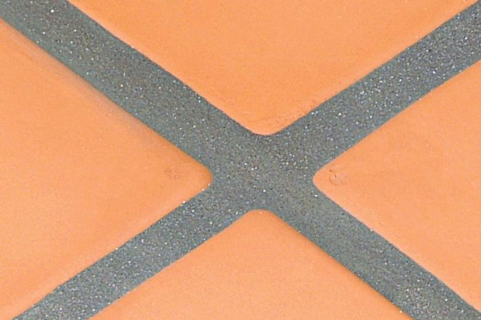 Sanded grouts are used for wide joints, especially for terra- cotta pavers.