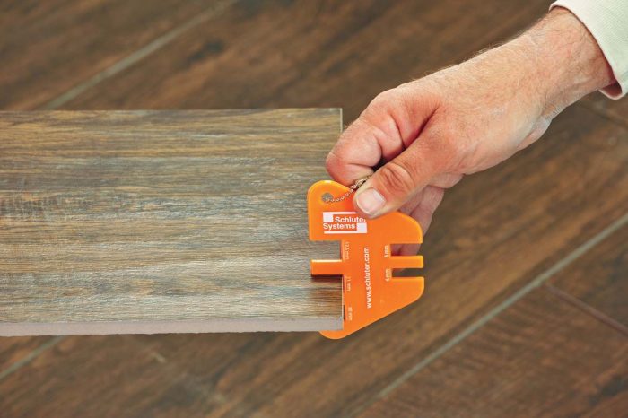 Your tile store may have a gauge to measure the thickness of your tile to match it with the appropriate-size edge trim.