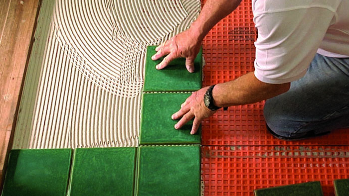 installing floor tile