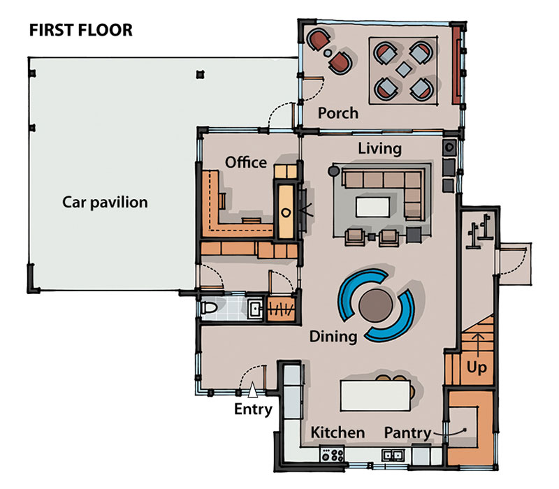 first floor, floor plan drawing