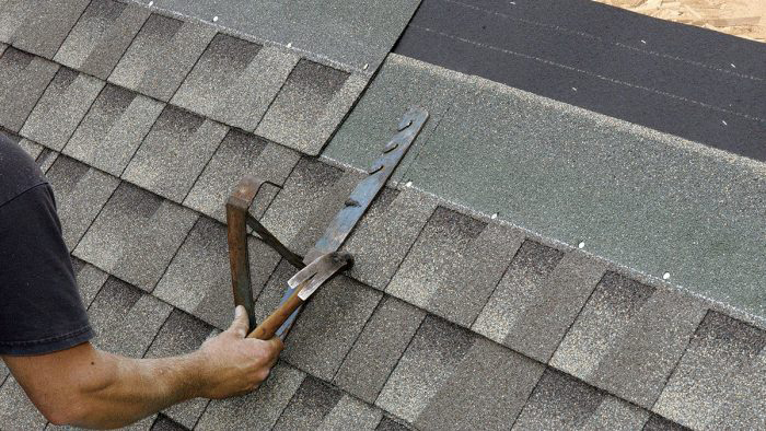A roof jack placed on a shingle roof