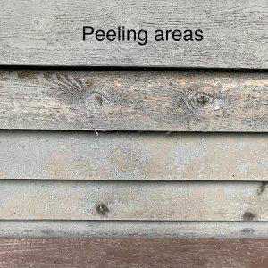 peeling areas