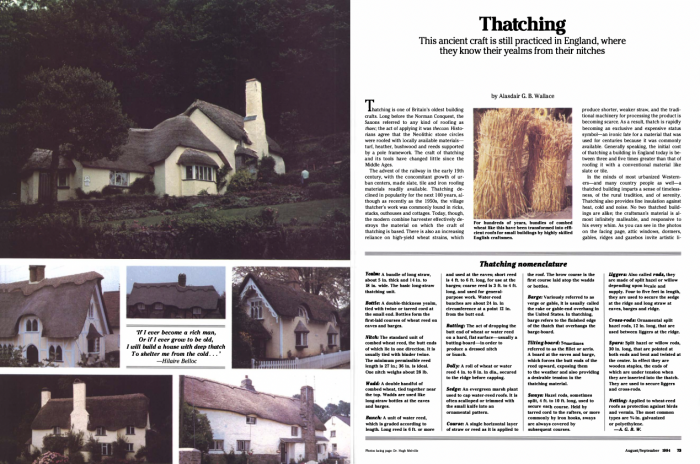 spread from FHB #22 thatching article