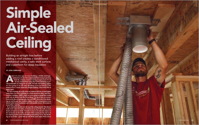 Simple Air-Sealed Ceiling