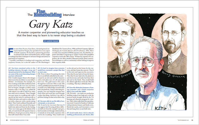 The Fine Homebuilding Interview: Gary Katz spread