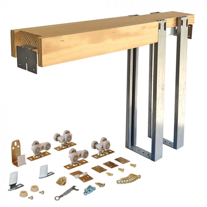 An image of picket door hardware and frame