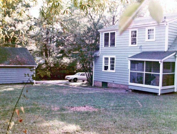 A before picture of a house with underused outdoor space
