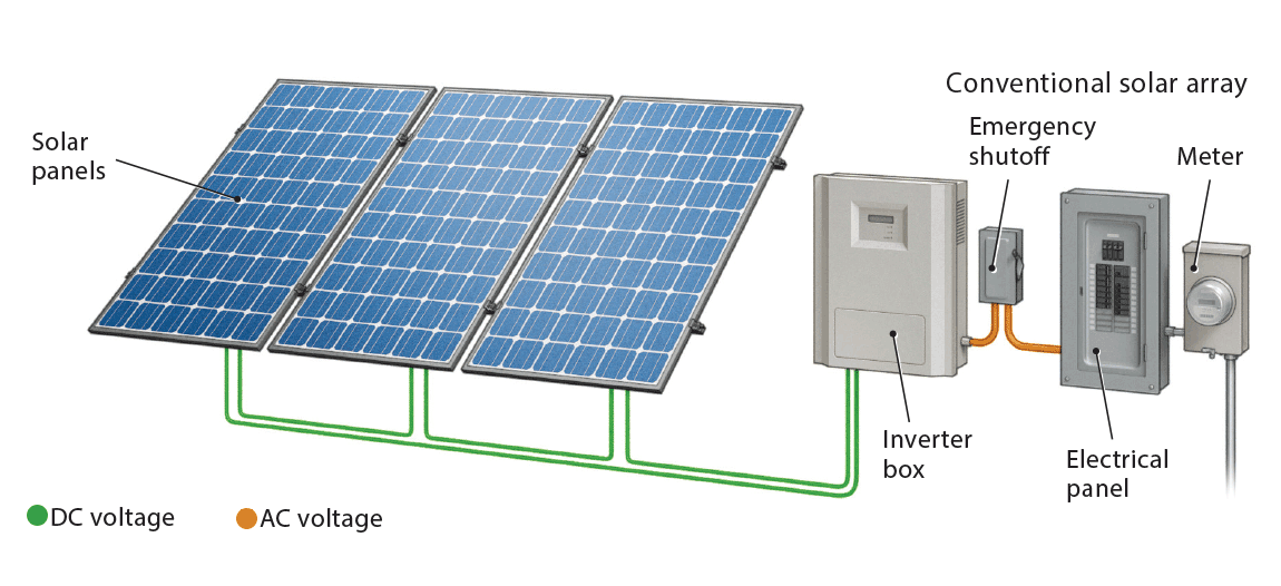 conventional solar array
