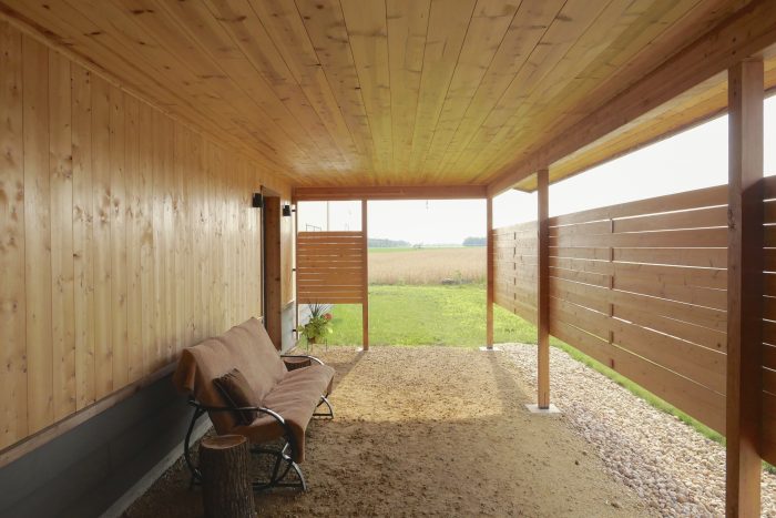 View of the covered breezeway