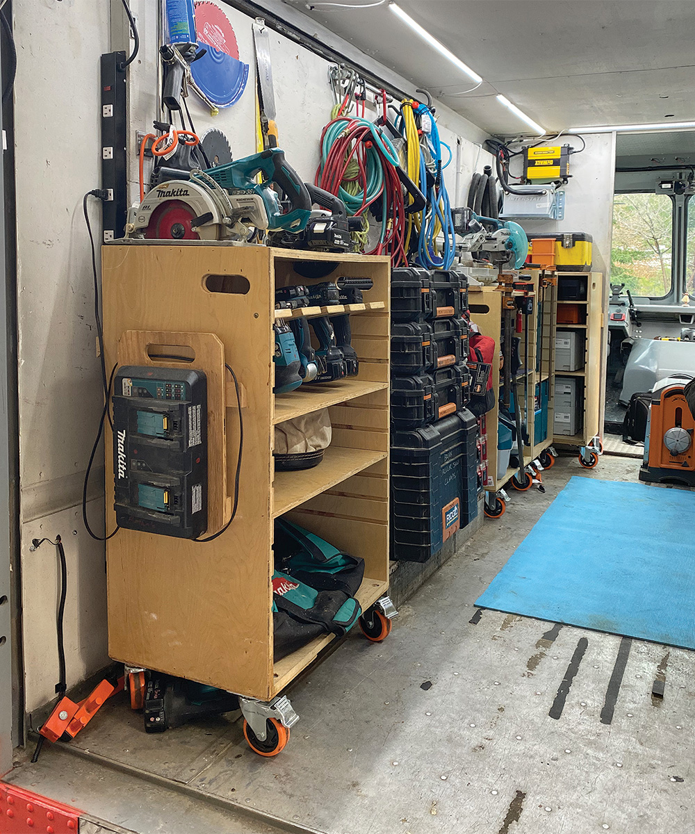 Van store tool storage