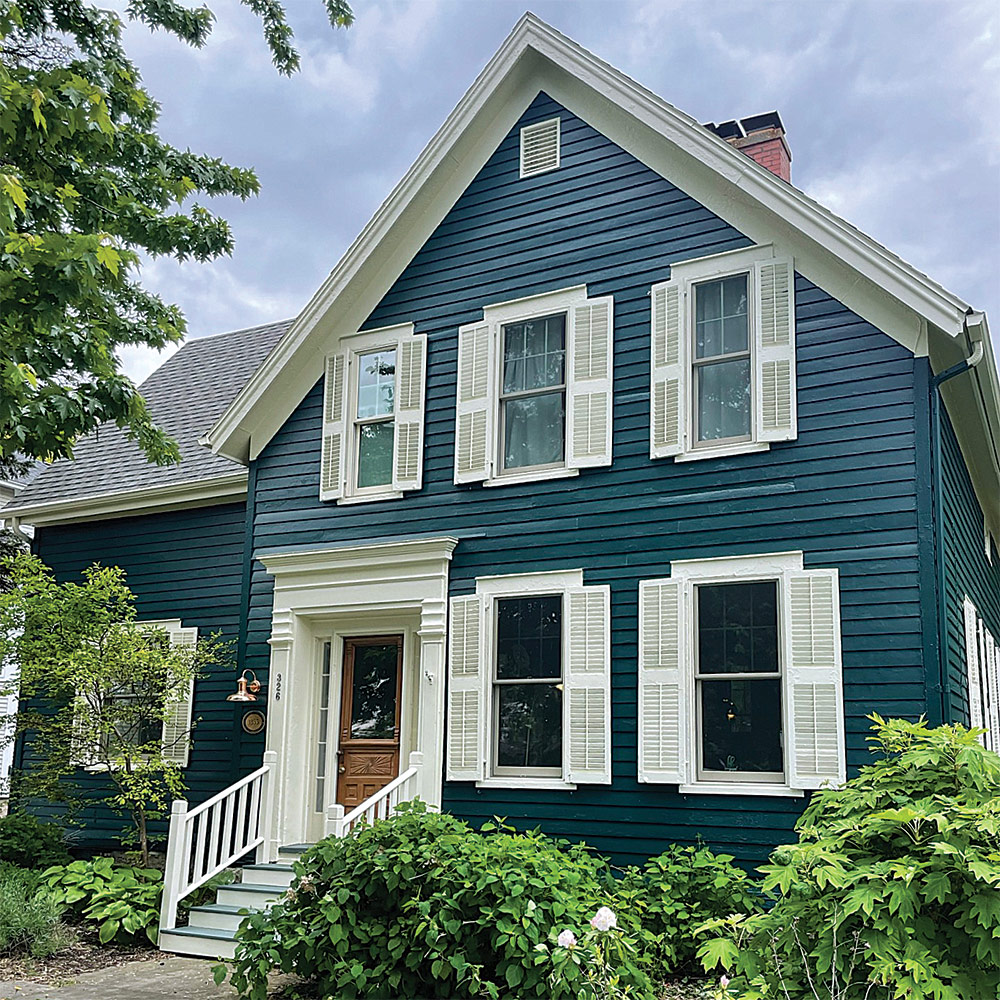 Blue House Siding With White Trim - Tons of Pictures & Ideas