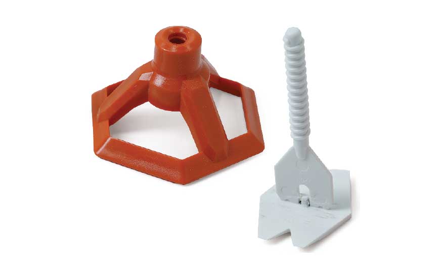 A solid backup Ridgid’s LevelMax spinning leveler offers bases for all types of tile junctions and works just fine. On the downside, its caps aren’t as comfortable to tighten or as durable as those on my three favorites, and the system is only available for 1⁄16-in. grout lines.