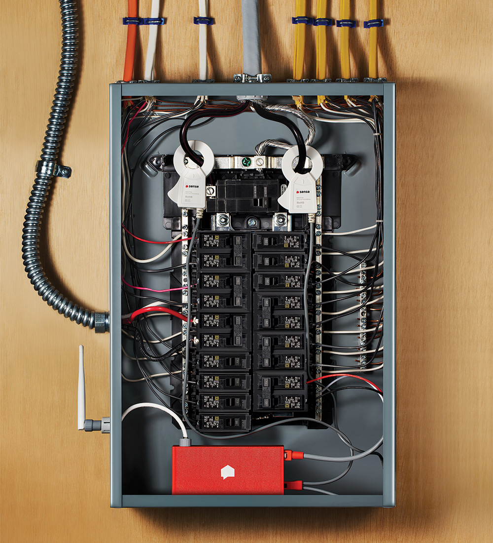 The Sense hub in a electrical panel