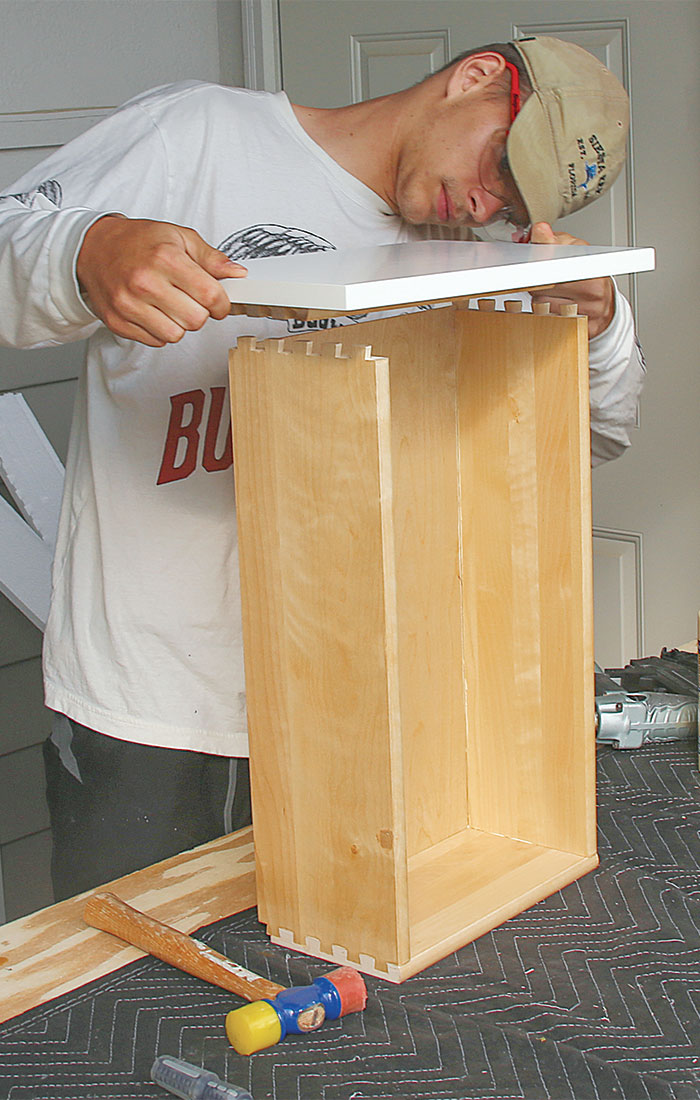 attaching front to dovetails