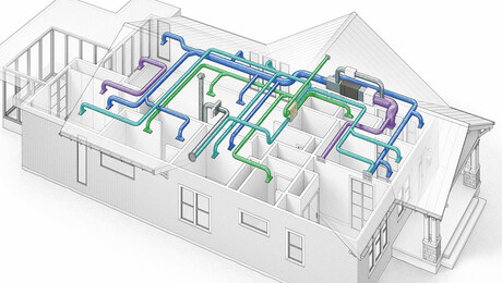 设计的空调系统一个被动的房子