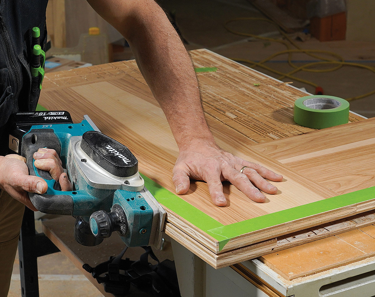 using a power planer to refine the fit