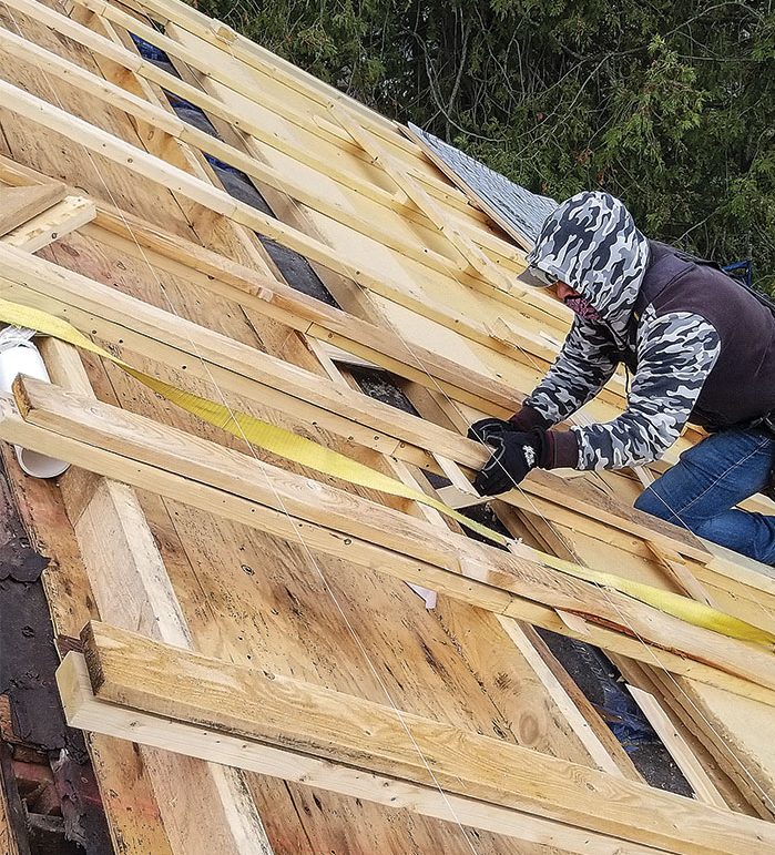 installed new sheathing