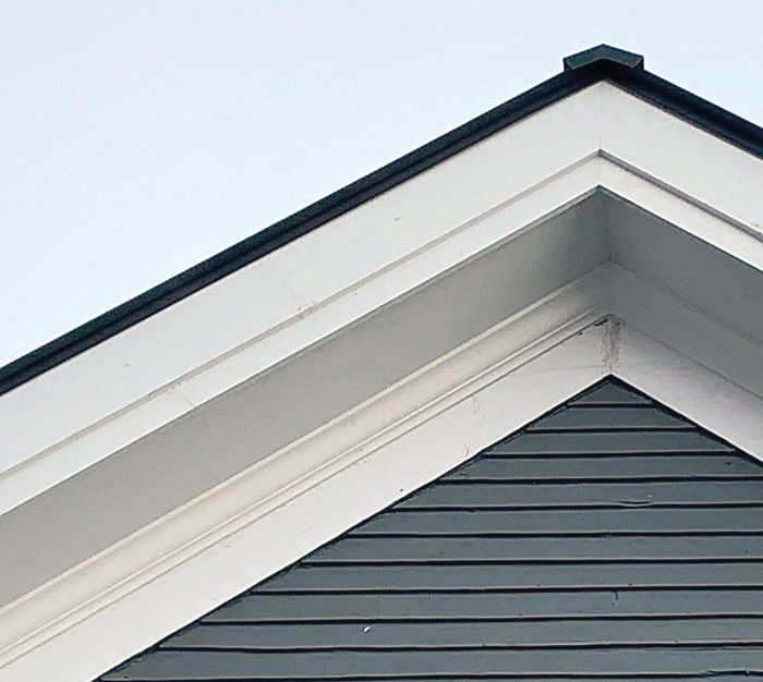close up of roof gable
