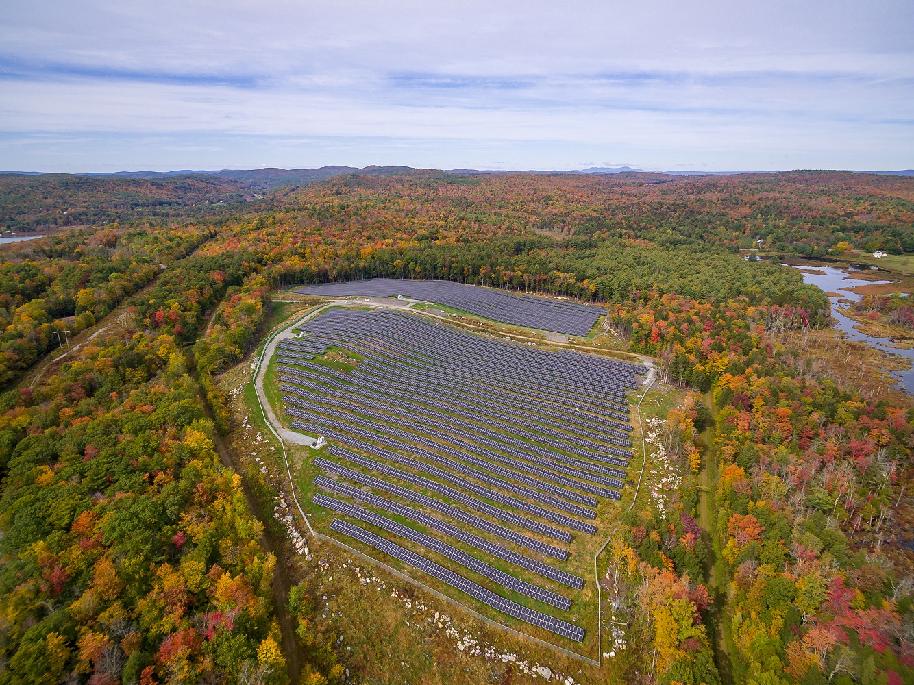 Photo of a community solar farm in Massachusetts