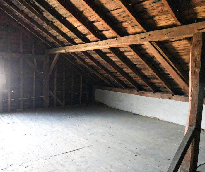 The attic in Curtis's house