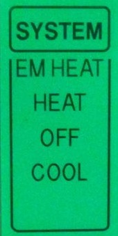 heat pump thermostat has an emergency heat mode