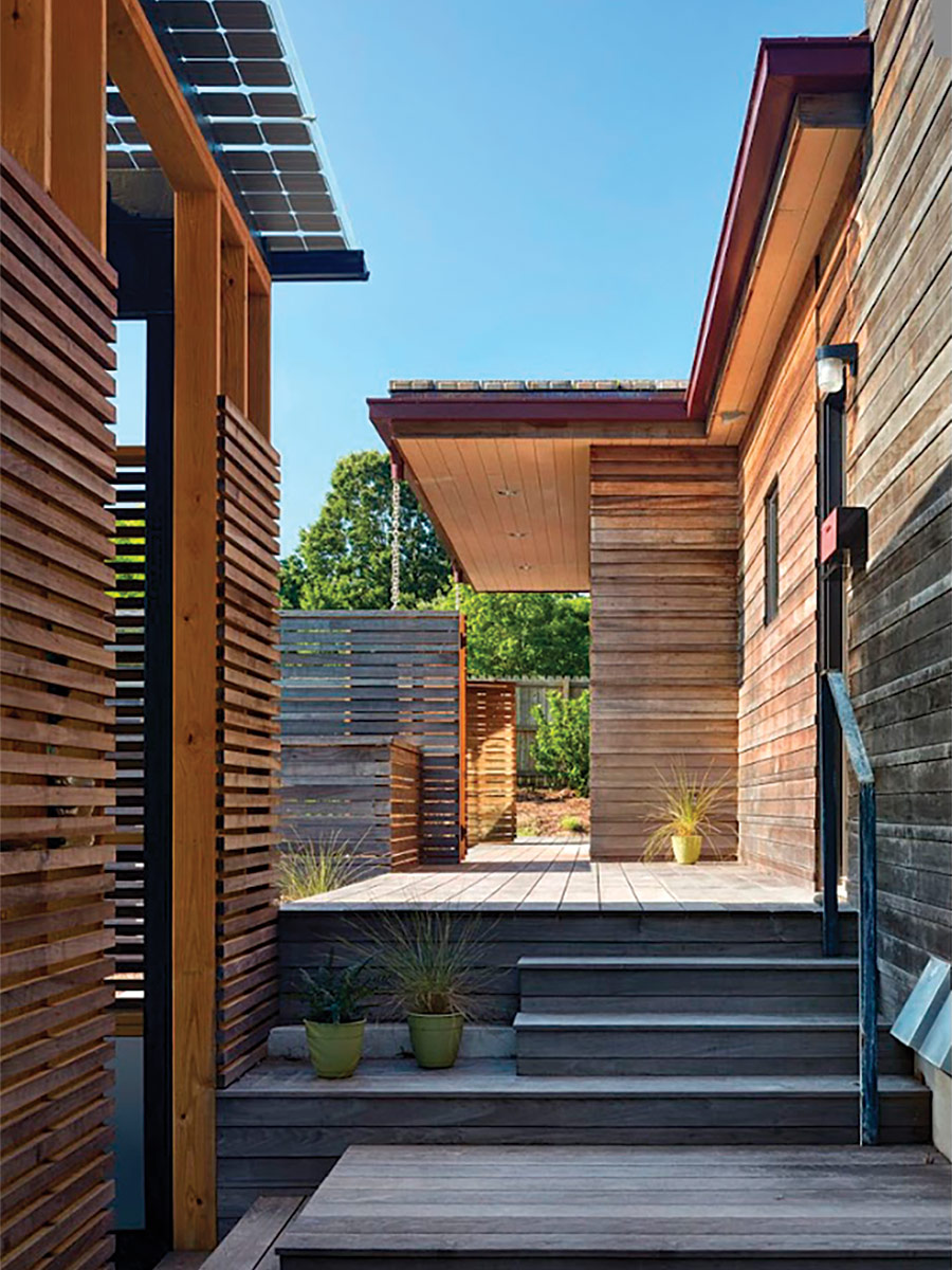 stairs leading to small deck