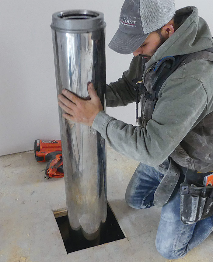USE SMALL PIPE IN TIGHT SPACES