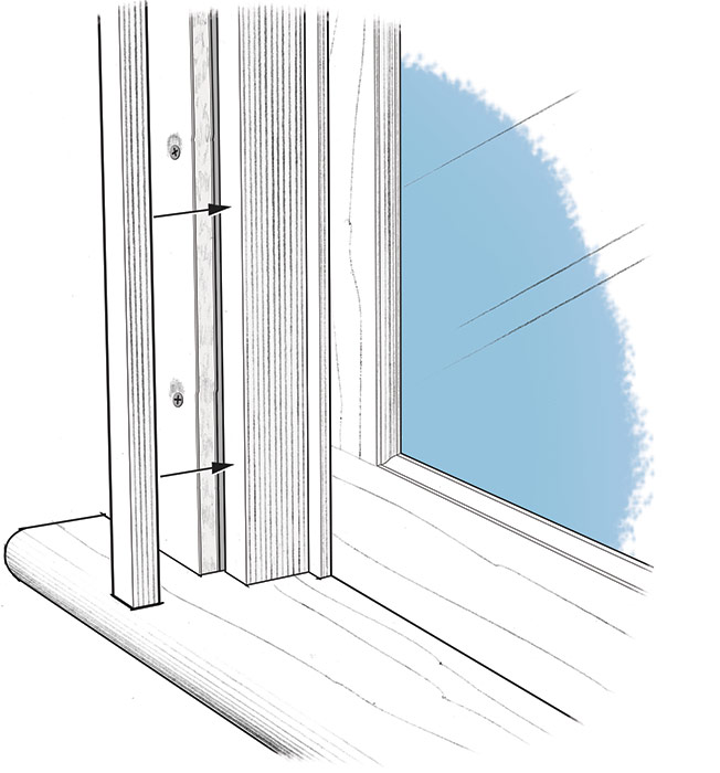 Add a thin jamb extension to bring the window flush with the wall. 