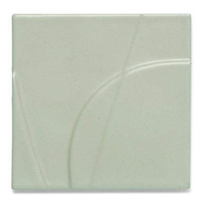 Sage green tile with intersecting lines