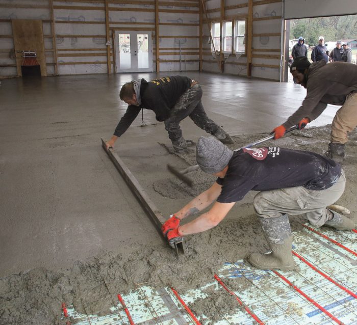 Placing and Finishing a Heated Concrete Floor Fine Homebuilding