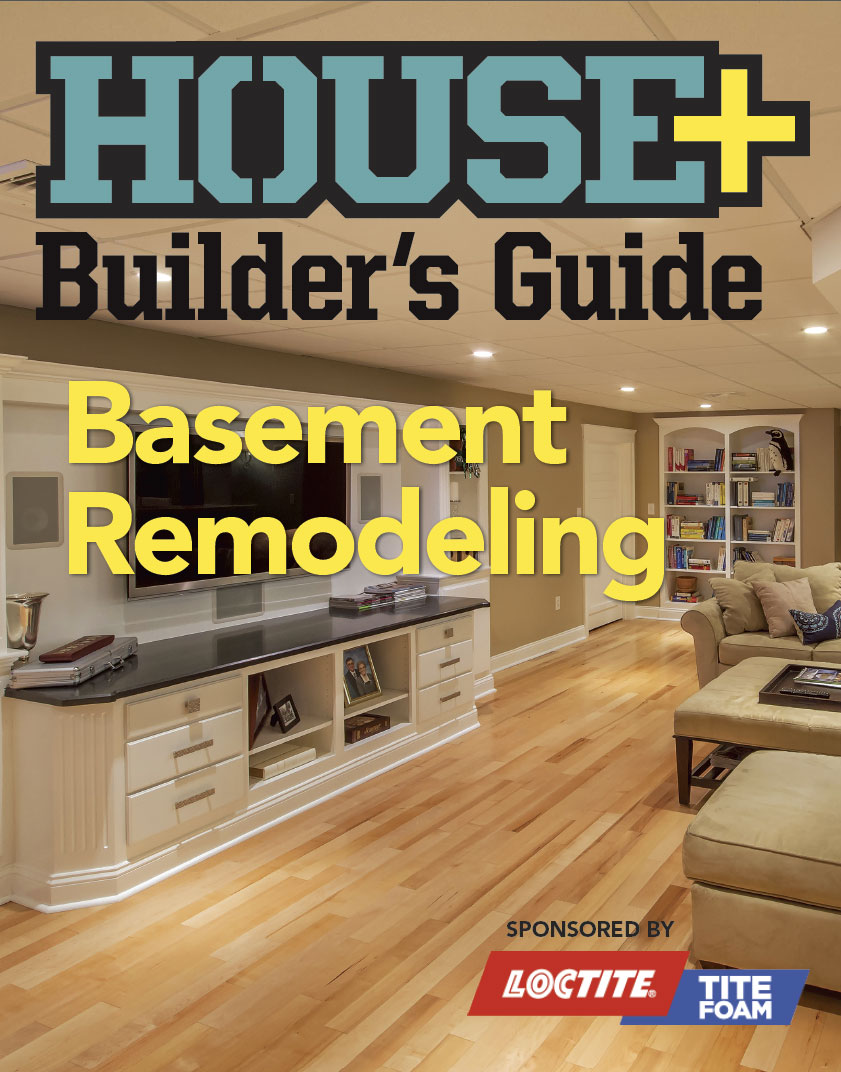 Cover of the guide showing a finished basement