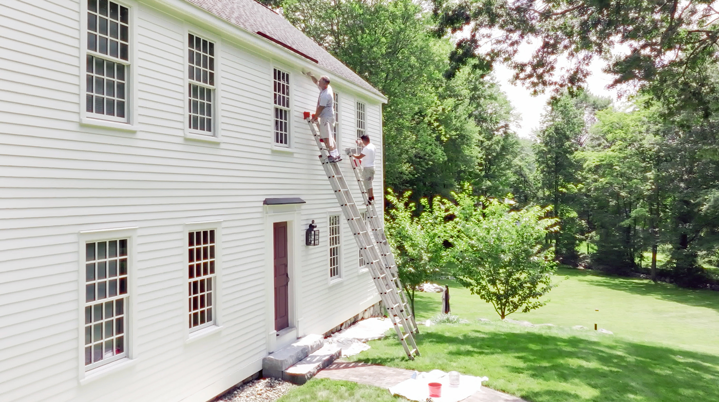 Exterior painting with Element Guard