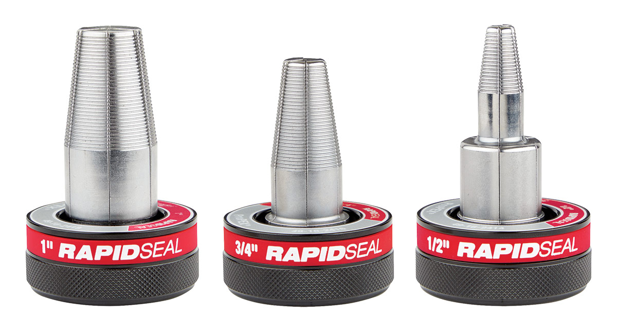 three different expander heads for the M12 ProPEX expander