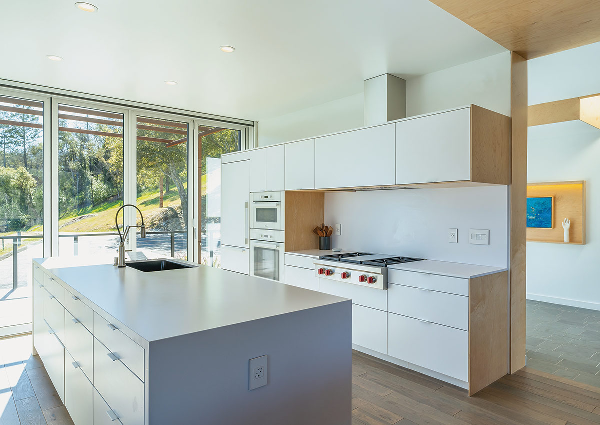 white modular house kitchen