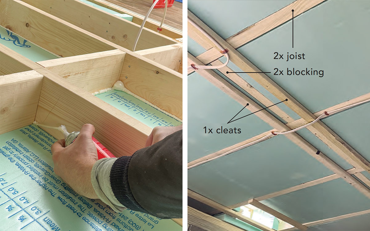 2-in. layer of XPS insulation in new mudroom floor