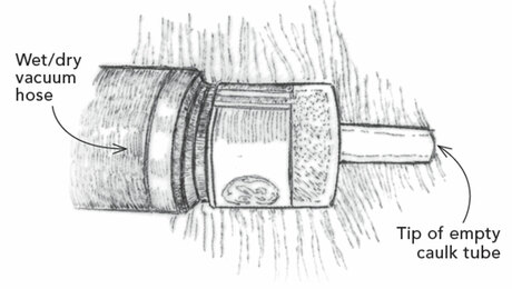 Caulk-Tube Crevice Tool